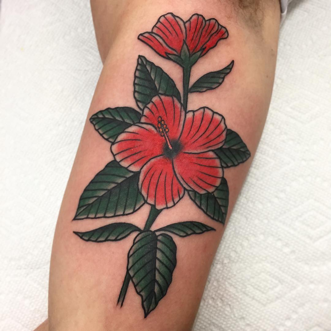 Hibiscus Flower Tattoo 56.