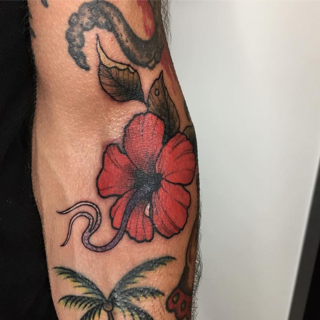 Hibiscus Flower Tattoo 61