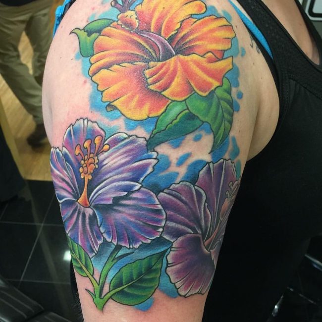 Hibiscus Flower Tattoo 63