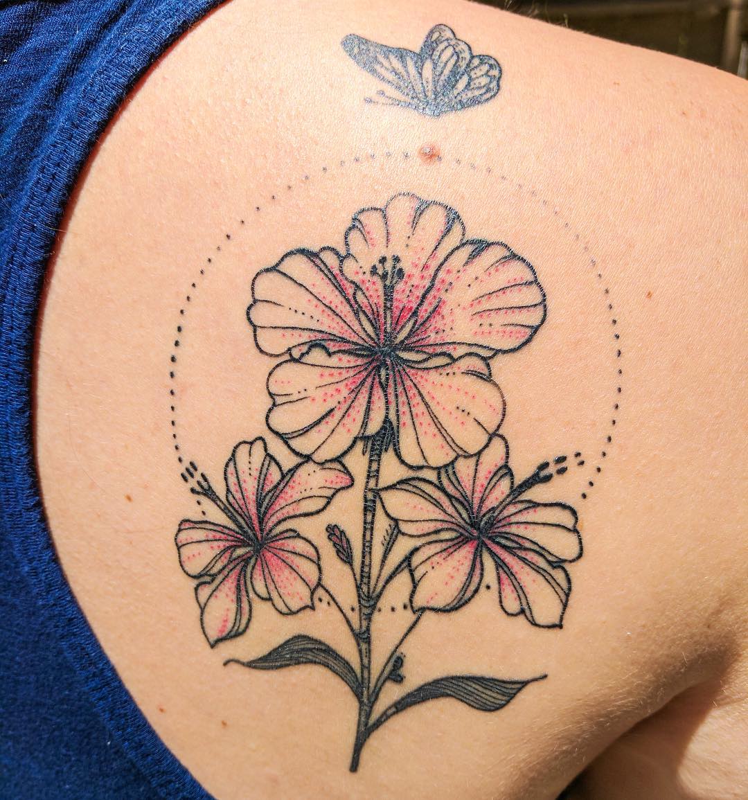 Hibiscus Flower Tattoo 68.
