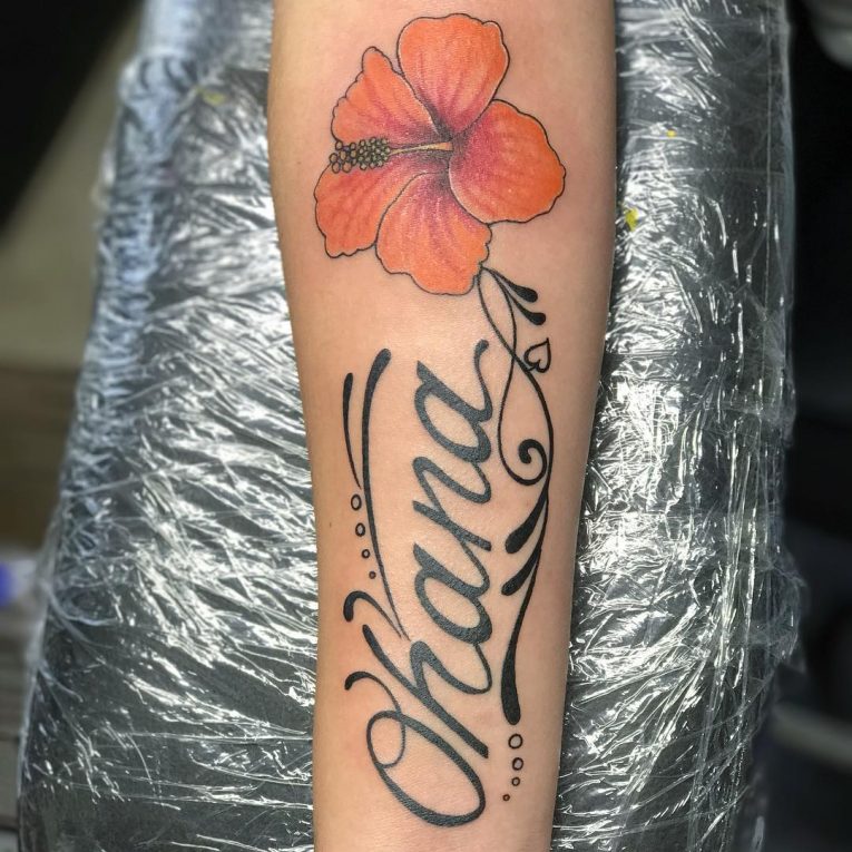 Hibiscus Flower Tattoo 75