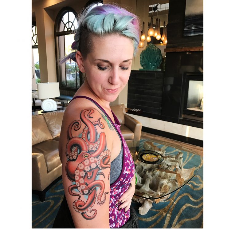 Girl octopus tattoo 