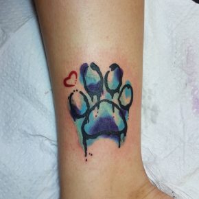 90+ Best Paw Print Tattoo Meanings and Designs - Nice Trails (2019)