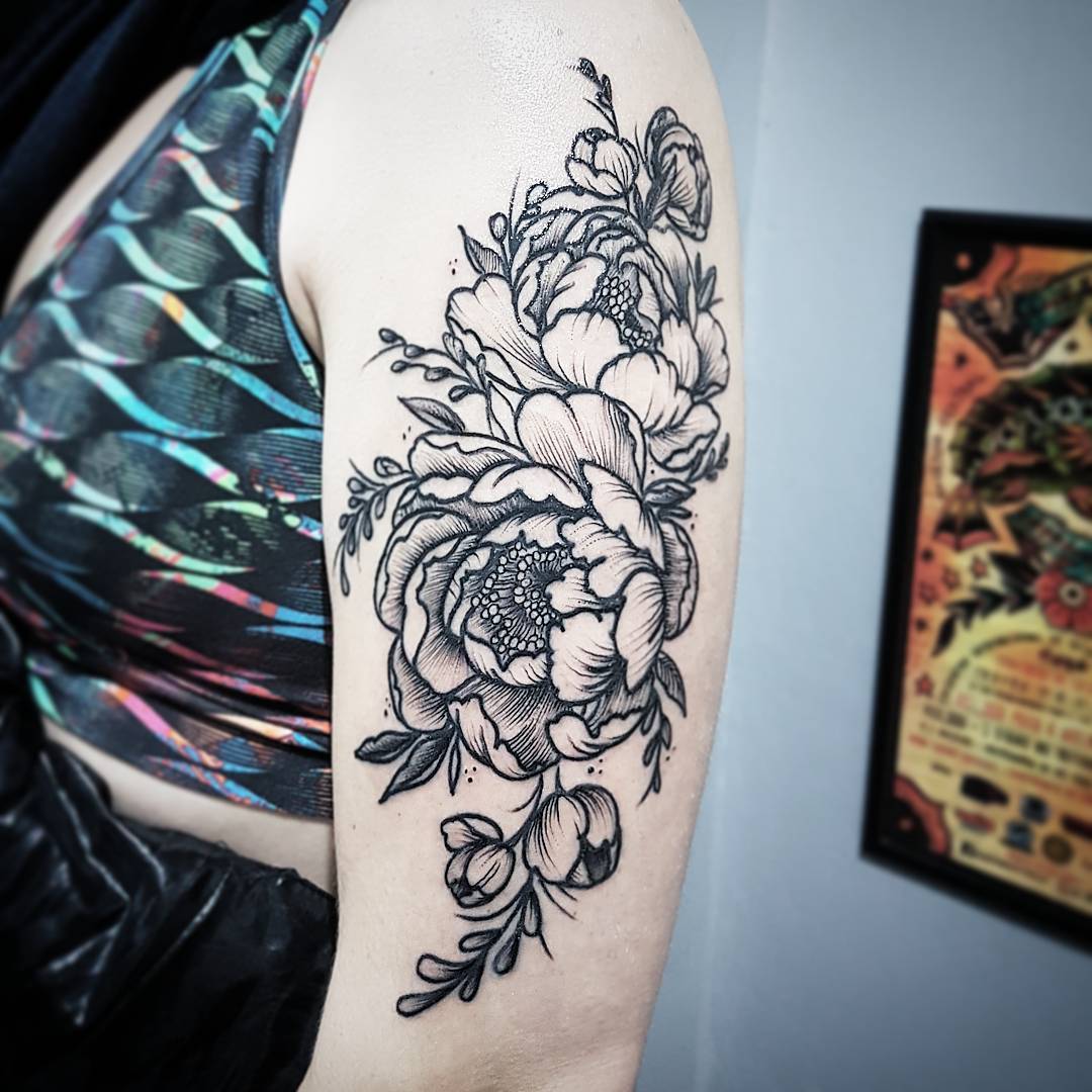 85+ Best Peony Tattoo Designs & Meanings Powerful & Artistic (2019)