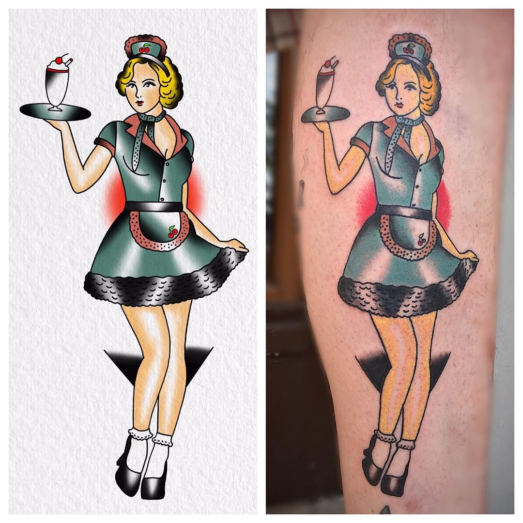 90 Best Pinup Tattoo Girl Designs Meanings Add Style In 2019
