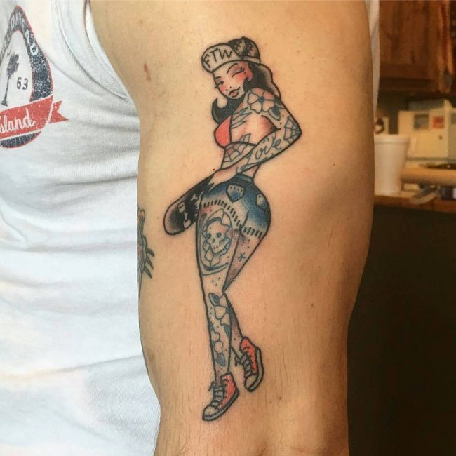 90 Best Pinup Tattoo Girl Designs And Meanings Add Style In 2019