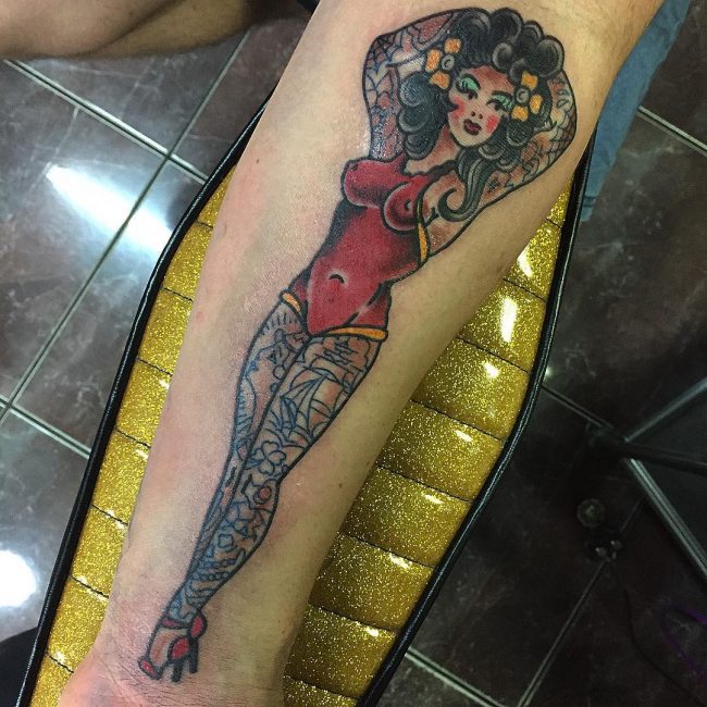 90 Best Pinup Tattoo Girl Designs And Meanings Add Style In 2019