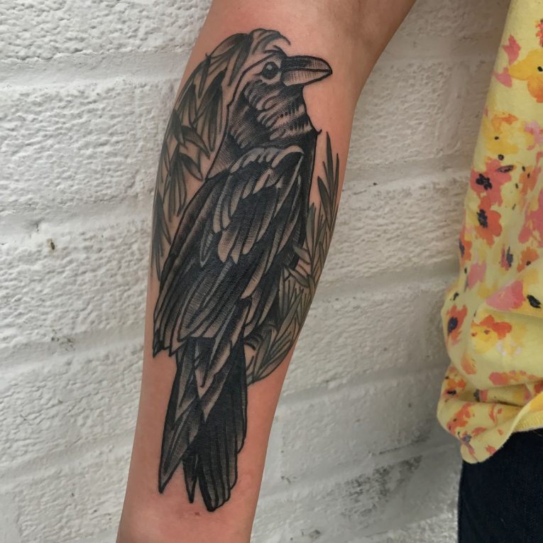 75+ Best Raven Tattoo - Designs & All Meanings (2019)