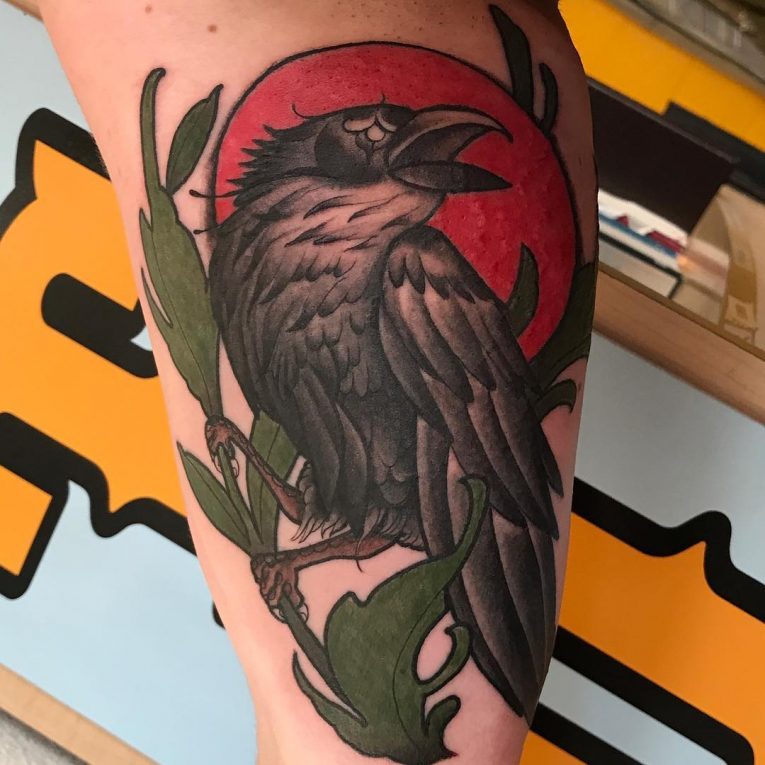 75+ Best Raven Tattoo - Designs & All Meanings (2019)