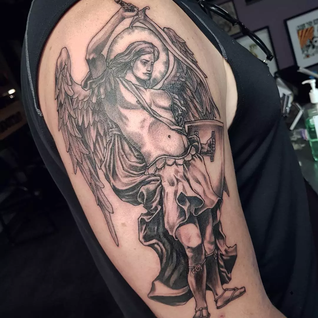 95+ Best Saint Michael Tattoos Designs & Meanings (2019)