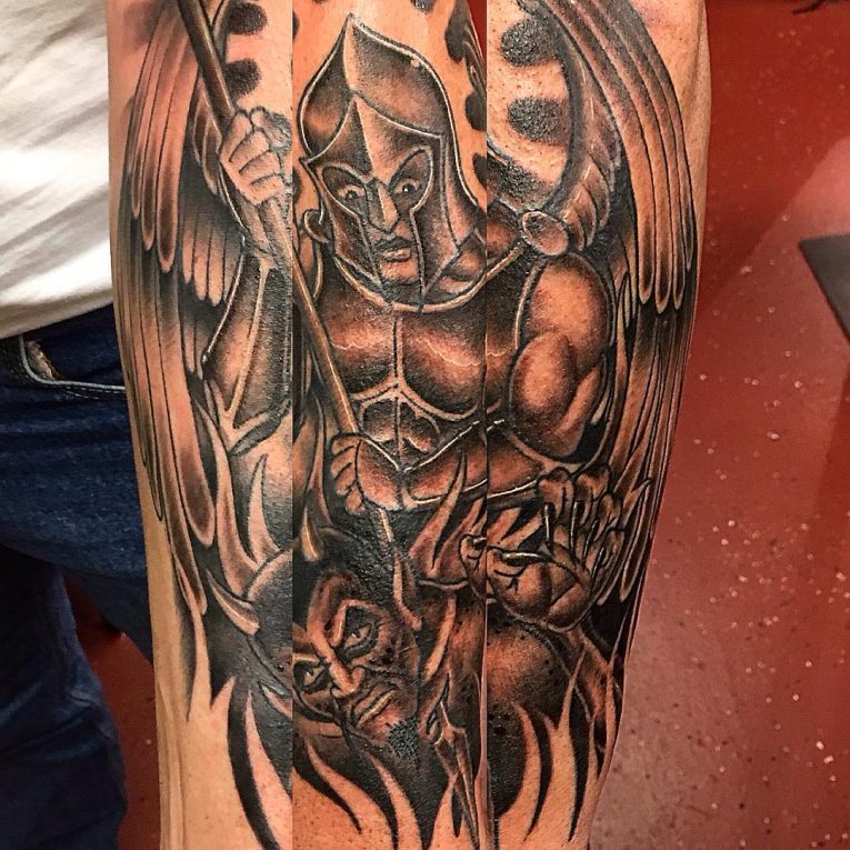 95+ Best Saint Michael Tattoos Designs & Meanings (2019)