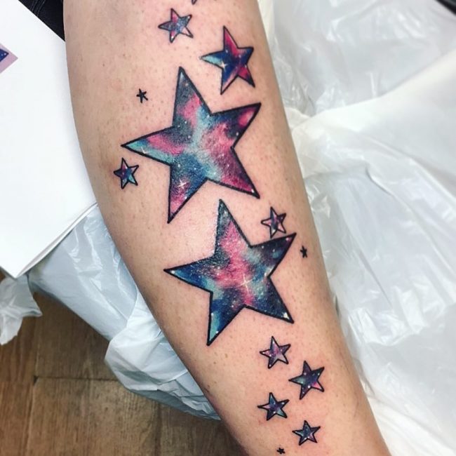 Types of Star Tattoos Design.