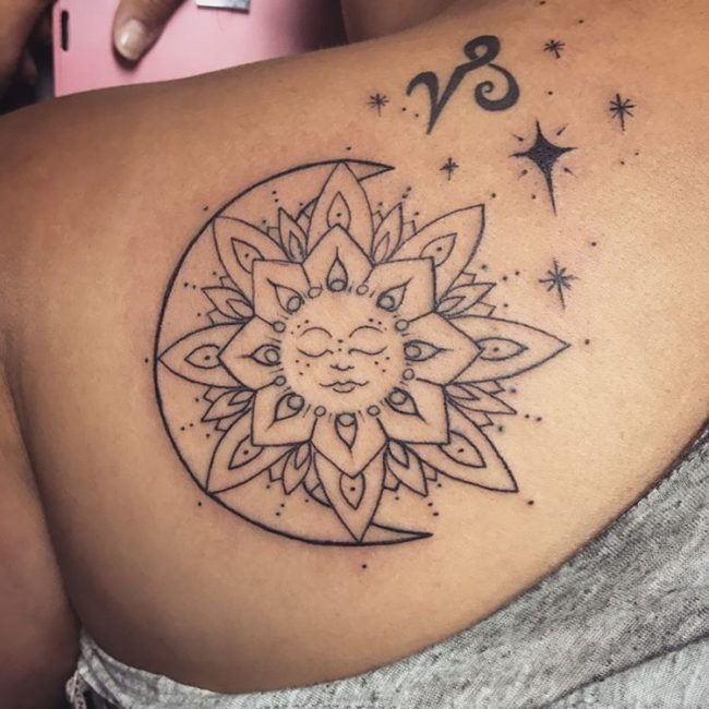 95+ Best Sun Tattoo Designs & Meanings - Symbol of The Universe (2019)