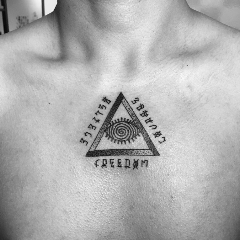 65+ Best Triangle Tattoo Designs & Meanings - Sacred Geometry (2019)