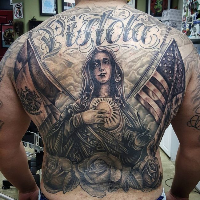 Virgin Mary Tattoo