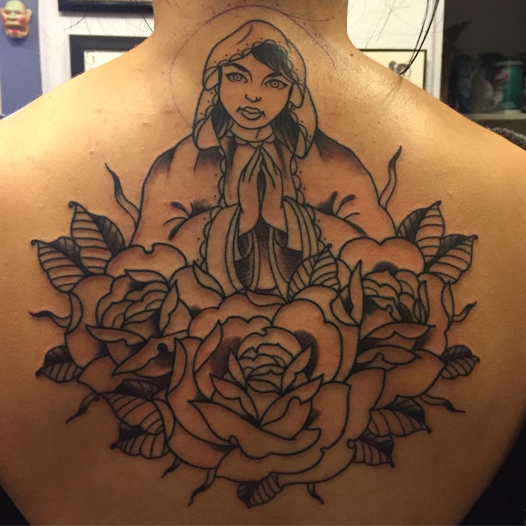 Virgin Mary Tattoo.