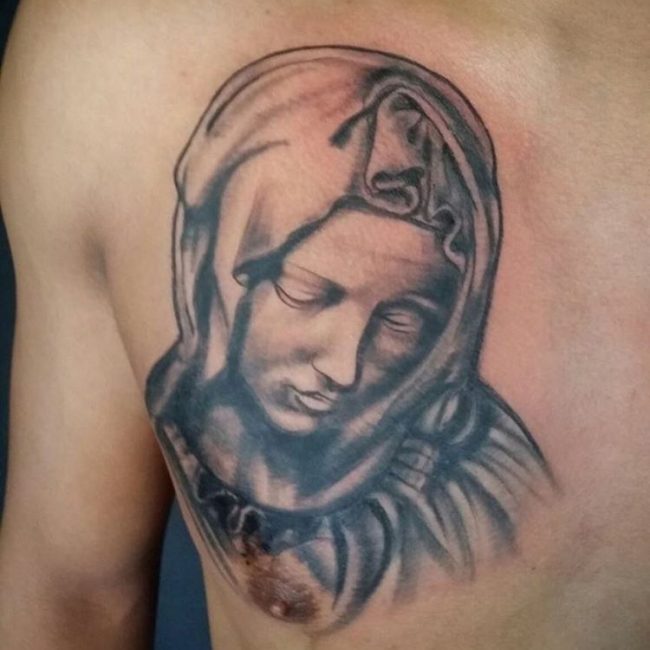 Virgin Mary Tattoo