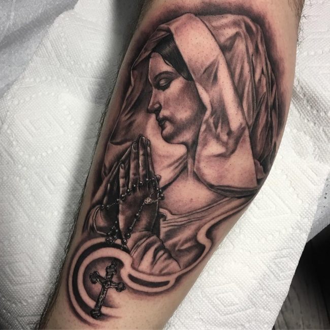 Virgin Mary Tattoo