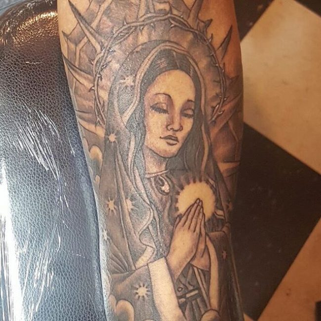 Virgin Mary Tattoo