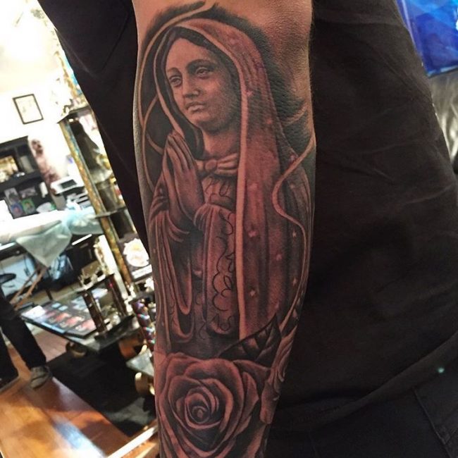 Virgin Mary Tattoo