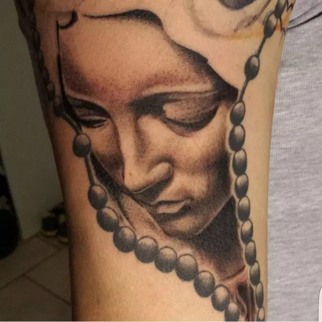 Virgin Mary Tattoo