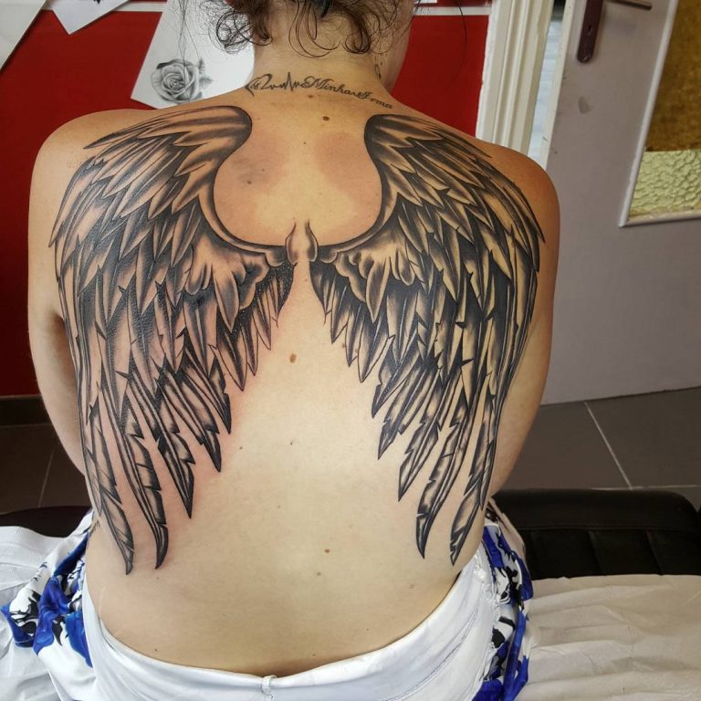 65+ Best Angel Wings Tattoos Designs & Meanings Top Ideas (2019)