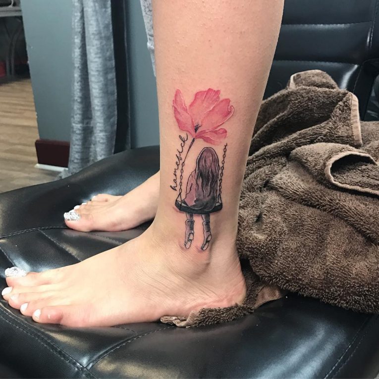 Ankle Tattoo 114
