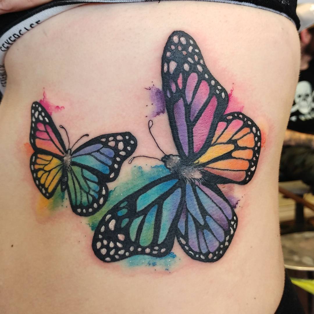 Бабочки в японском стиле тату