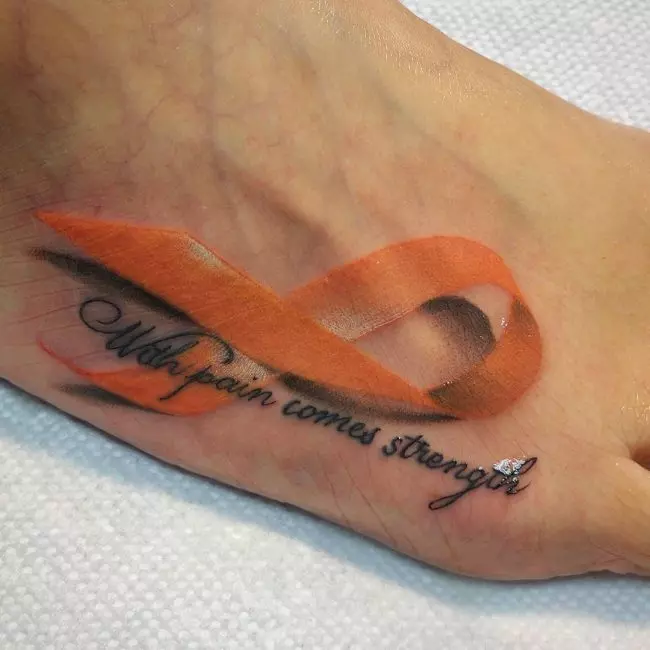 Cancer Ribbon Tattoo 47