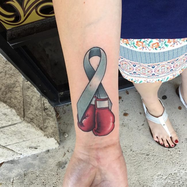 Cancer Ribbon Tattoo 51