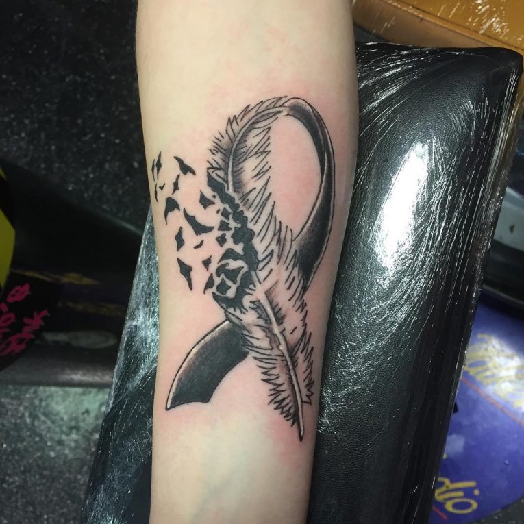 Cancer Ribbon Tattoo 59