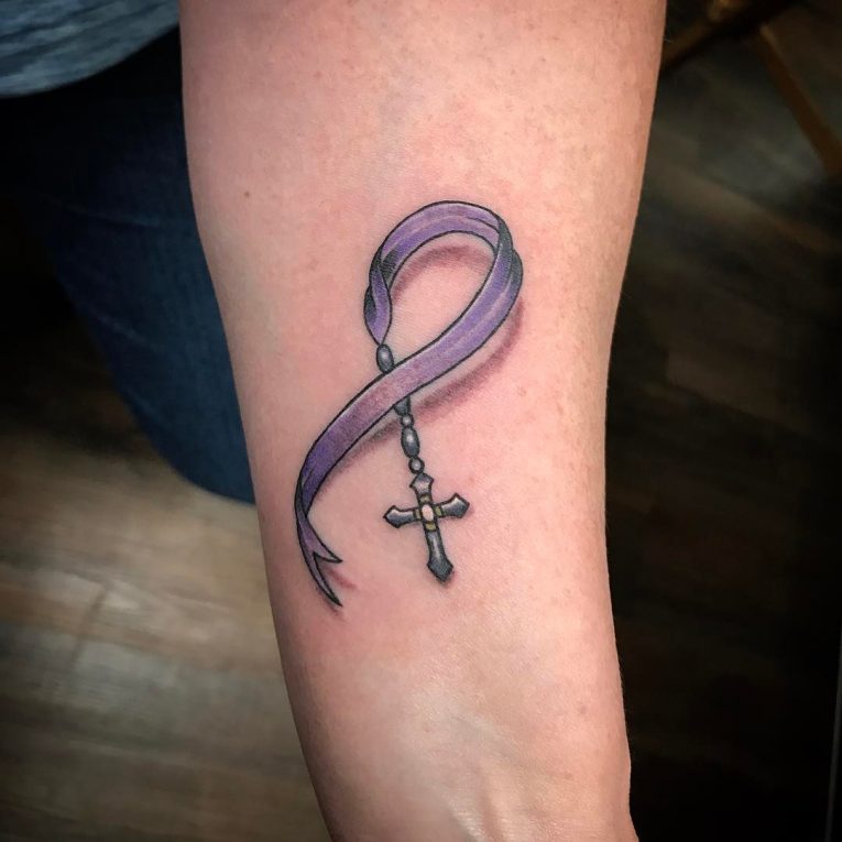 Cancer Ribbon Tattoo 60