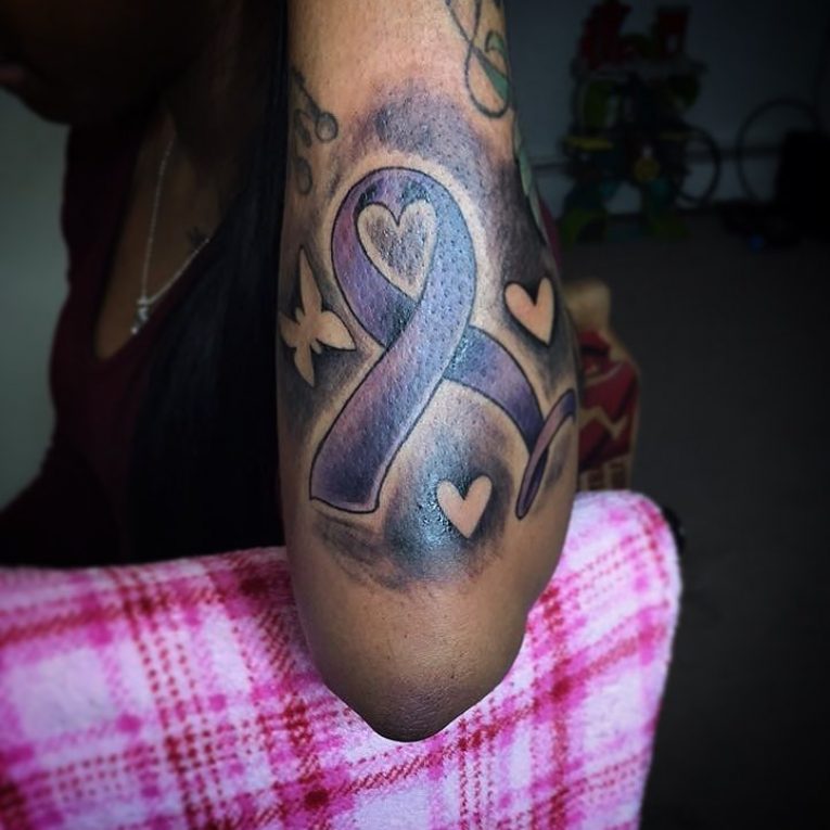 Cancer Ribbon Tattoo 61