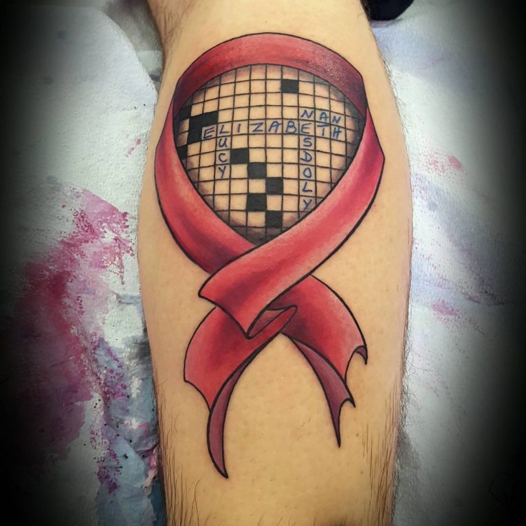 Cancer Ribbon Tattoo 62