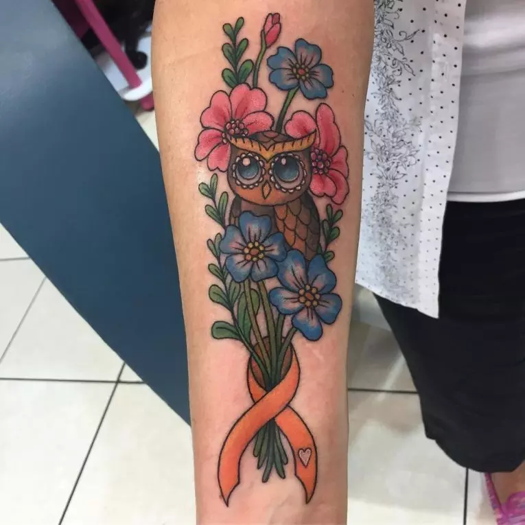 Cancer Ribbon Tattoo 63