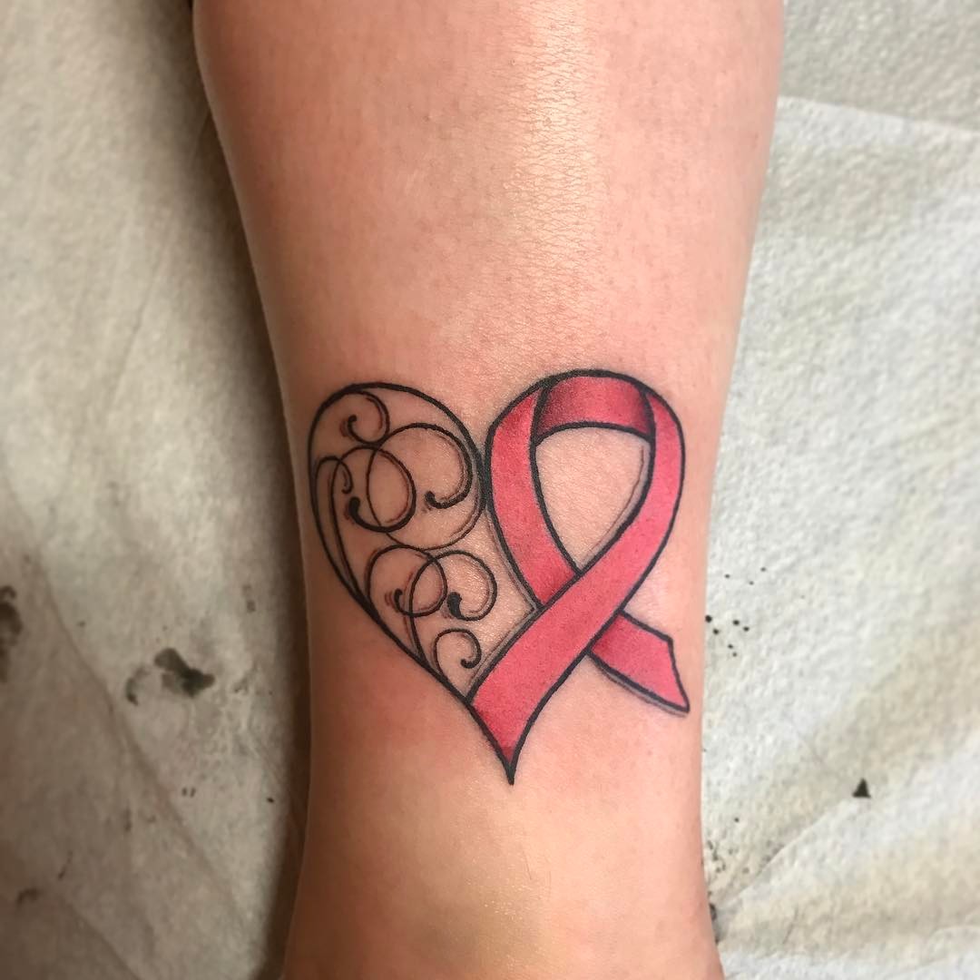 Cancer Ribbon Tattoo 66.