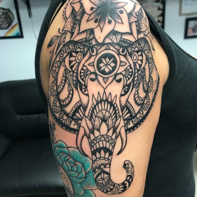 Elephant Tattoo 108
