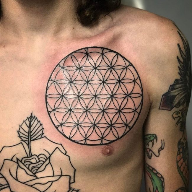 70+ Flower Of Life Tattoos & meanings - Body Art Guru