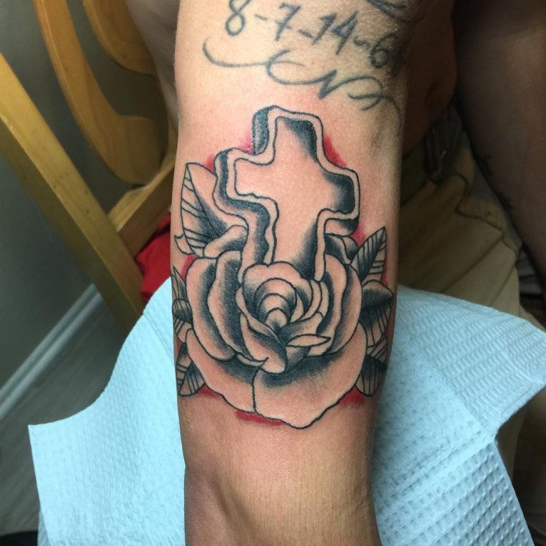 Small Cross Tattoo 43