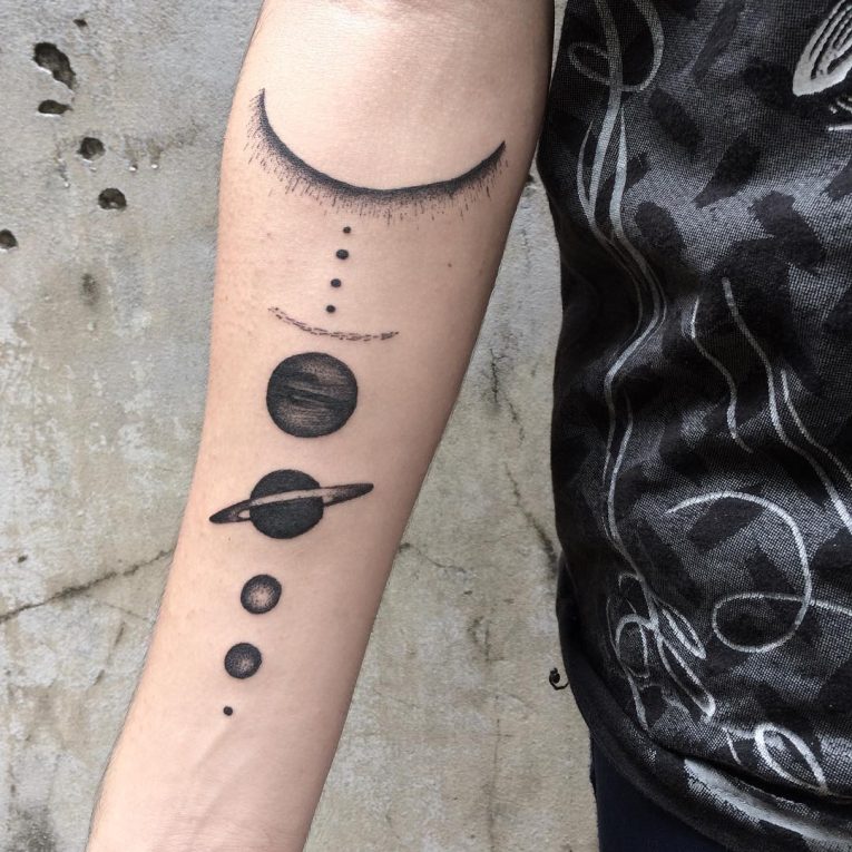 Solar System Tattoo 64