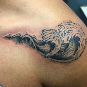 90+ Remarkable Wave Tattoo Designs - The Best Depiction of the Ocean