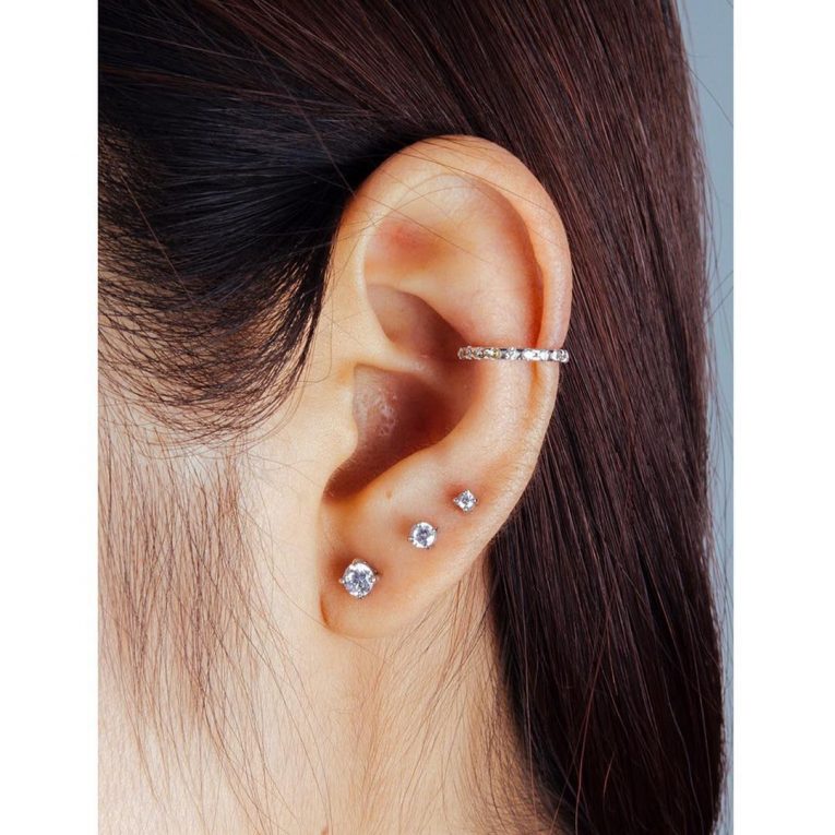 stacked cartilage piercing