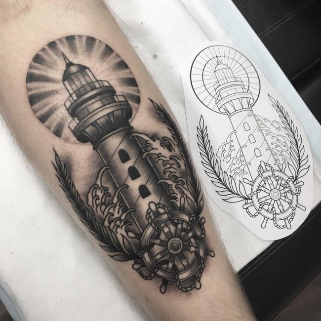 Lighthouse Tattoo 111