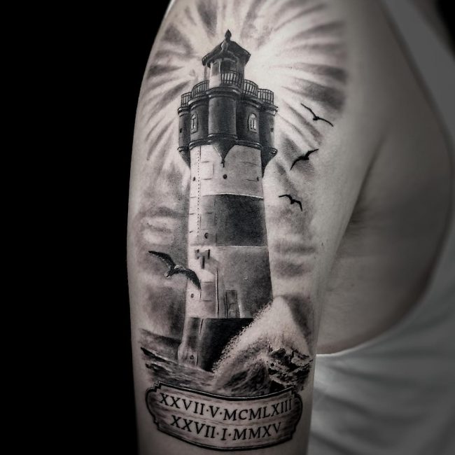 Lighthouse Tattoo 12