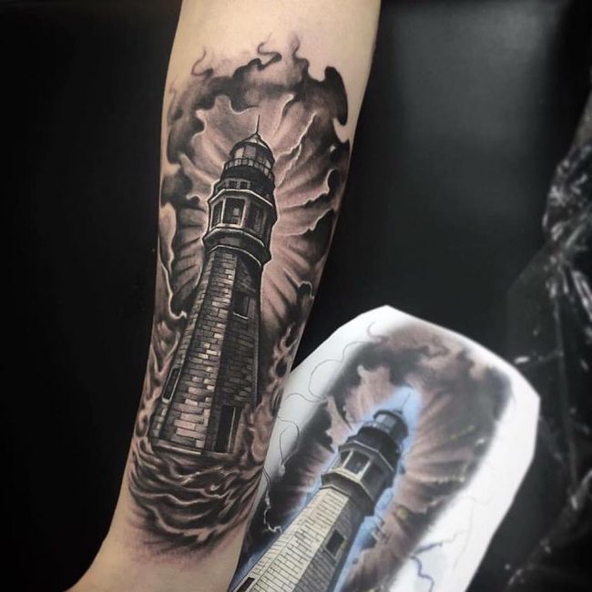 Lighthouse Tattoo 51