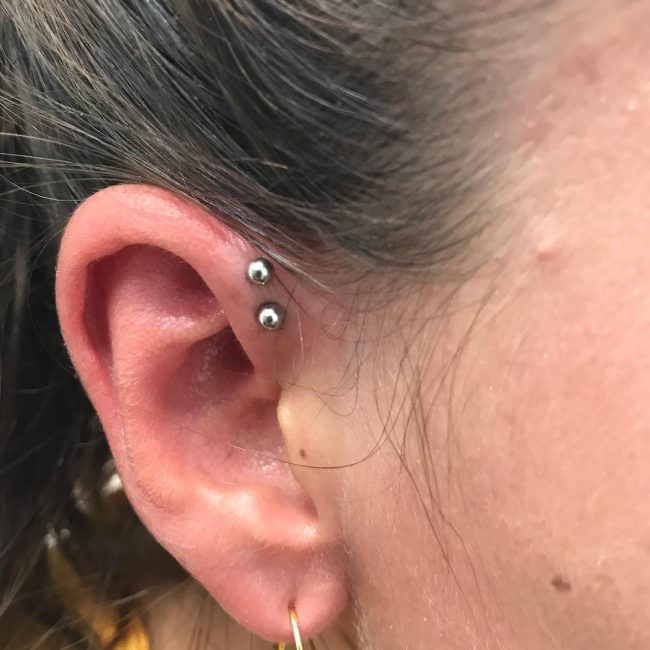 triple helix piercing infection