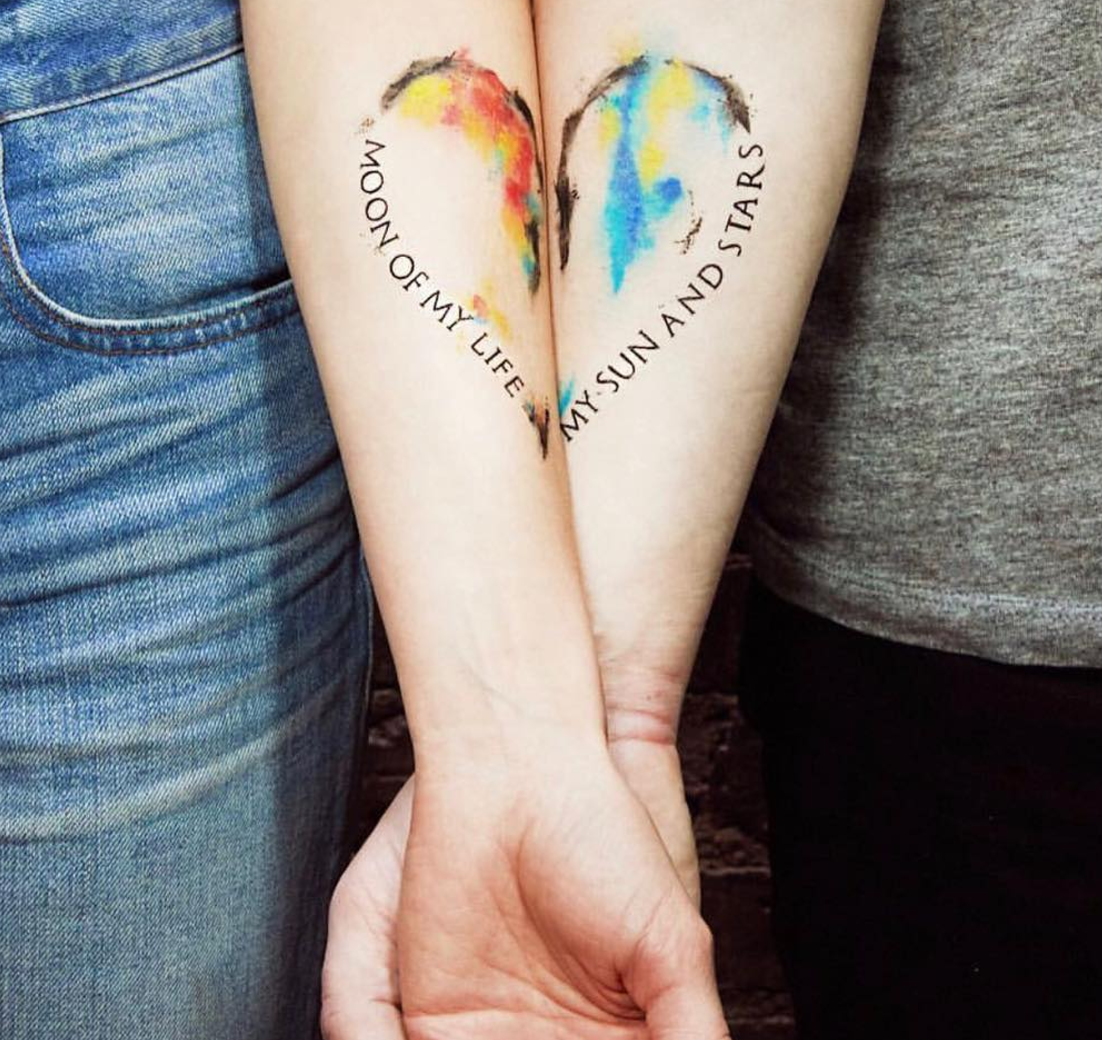 25 Unique Couple Tattoo Design Ideas With Meaning  Pyaari Weddings