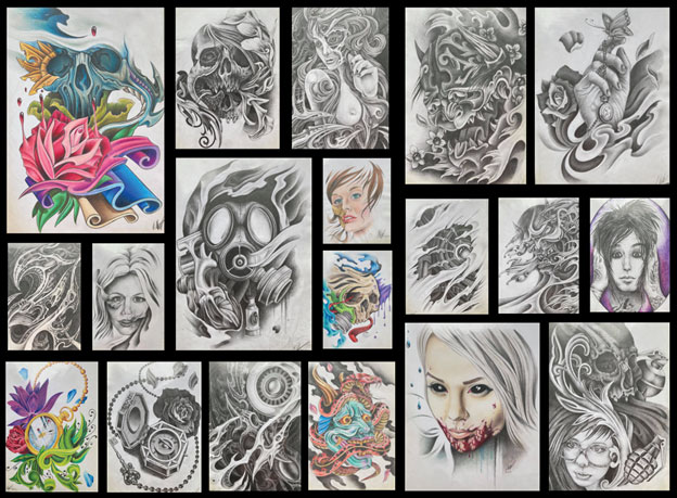Tattoo apprentice drawings