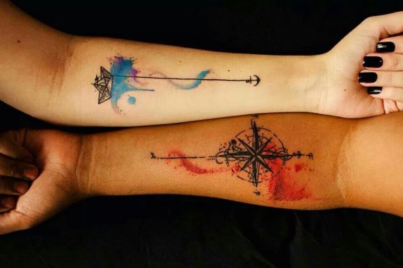 75 Rose and Compass Tattoo Designs and Tips on How to Choose Yours (2019)
