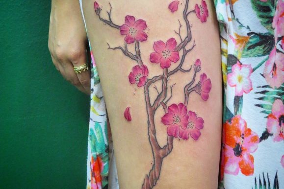 75+ Fantastic Japanese Cherry Blossom Tattoo – Designs & Meanings 2019